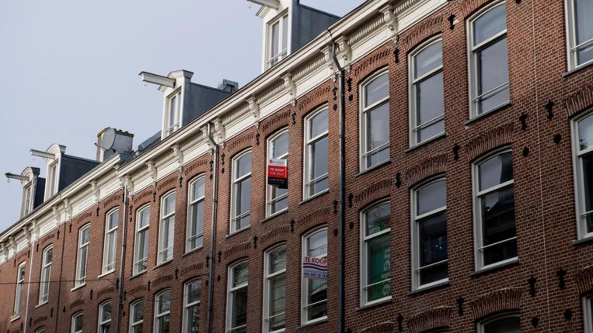 rij woningen in de stad